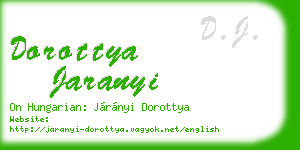 dorottya jaranyi business card